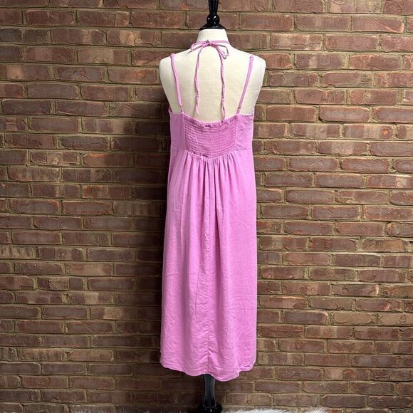 Universal Thread Women’s Linen Spaghetti Strap MIDI Dress Size Large NEW - Picture 4 of 6